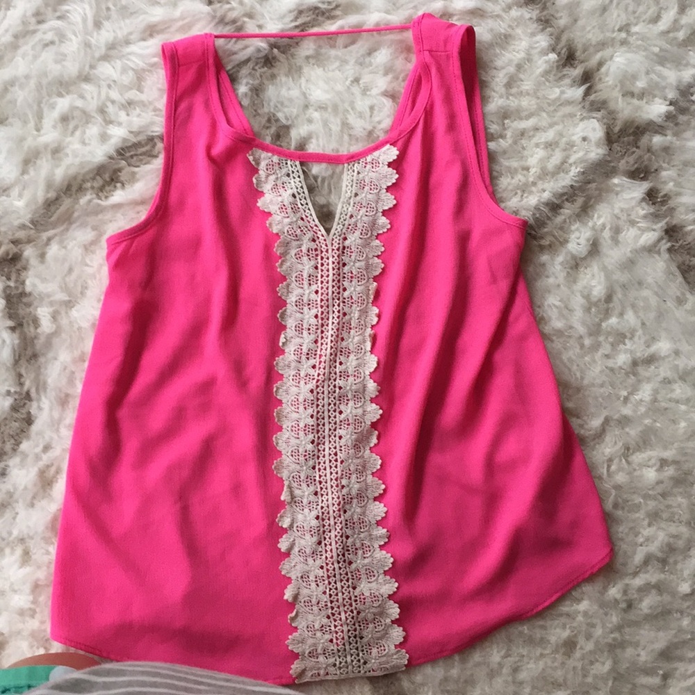 Hot Pink Tank Top Blouse
